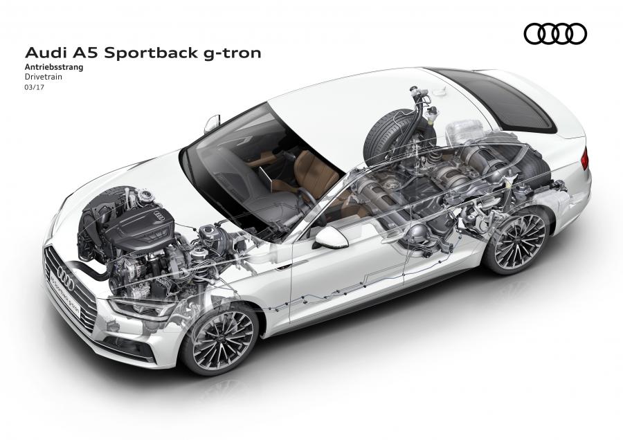 Схема Audi A5 Sportback g-tron S-Line 2016 года  (WW) (фото 6 из 39)